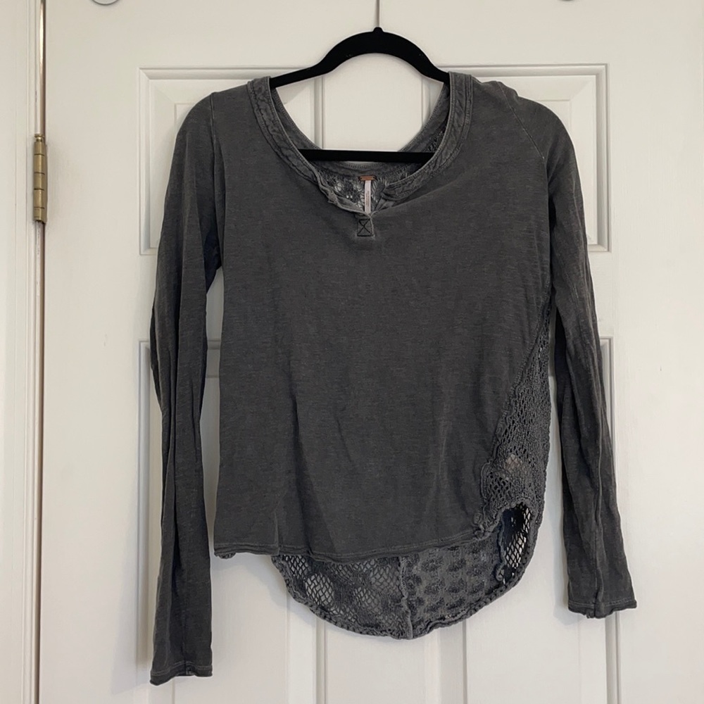 Gray free people long sleeve